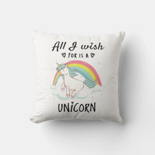 Allt jag önskar är en Unicorn Kudde