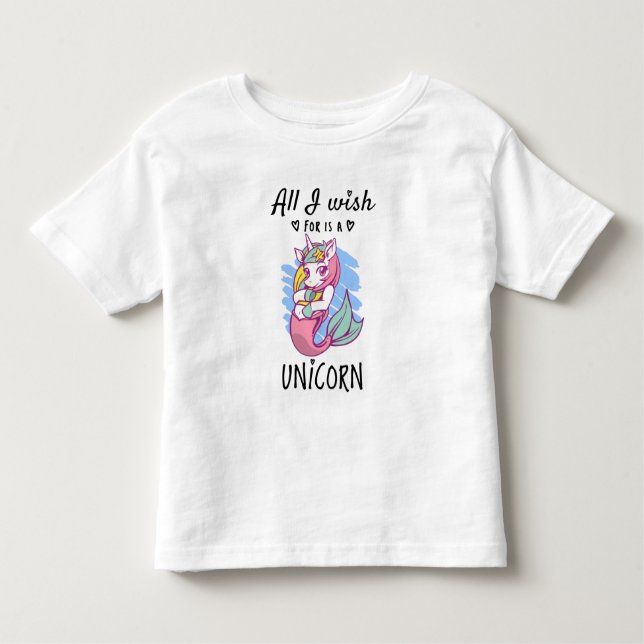 Allt jag önskar är en Unicorn T Shirt (Framsida)