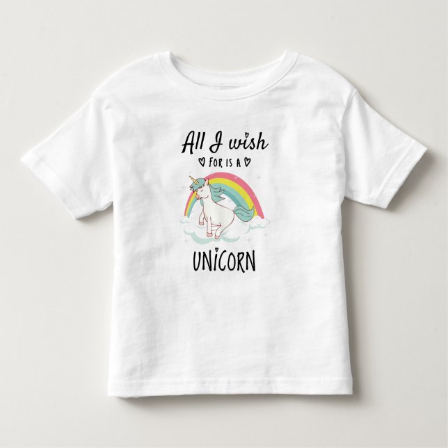 Allt jag önskar är en Unicorn T Shirt (Framsida)