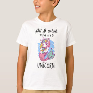 Allt jag önskar är en Unicorn T Shirt