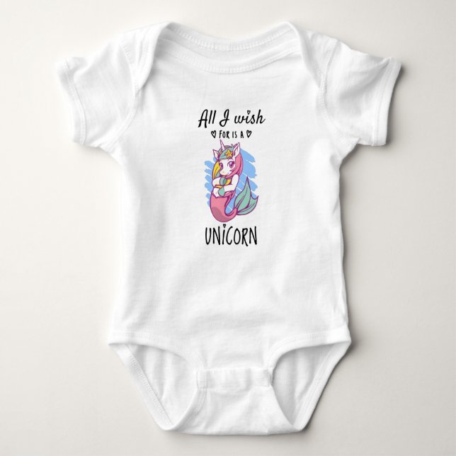 Allt jag önskar är en Unicorn T Shirt (Framsida)