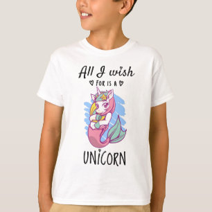 Allt jag önskar är en Unicorn T Shirt