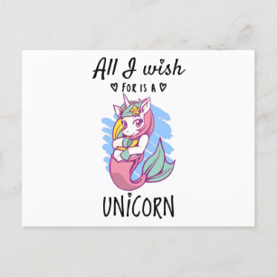 Allt jag önskar är en Unicorn Vykort