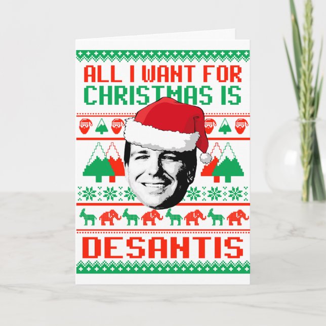 Allt jag önskar till jul är Ron DeSantis Kort (Framsida)
