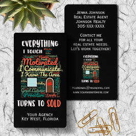 Allt jag rör vid handlar om att sälja Real Gods Visitkort