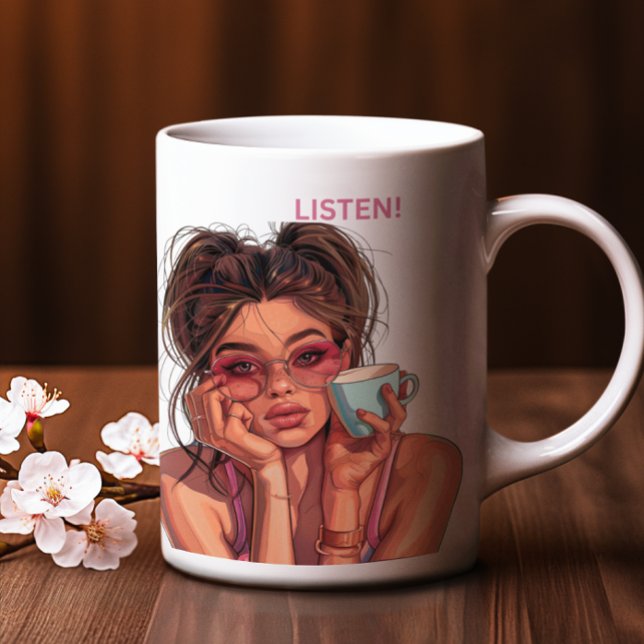 "Allt jag säger eller gör före kaffe" Mugg (Anything I say or do before coffee, I don't )