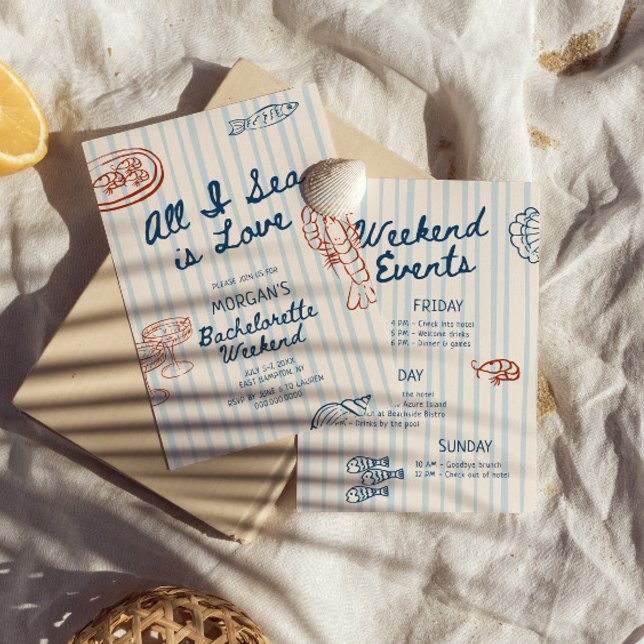 Allt jag ser är kärlek Kustbrudens syster Inbjudningar (Skapare uppladdad)