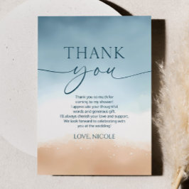 Allt jag ser är kärlek Ocean Strand Bröllopsdusch Tack Kort