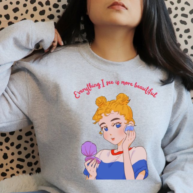 Allt jag ser är vackert - Trendiget är det T Shirt (Everything I See Is More Beautiful - Trendy Aesthetic Design for T-Shirts and Accessories)