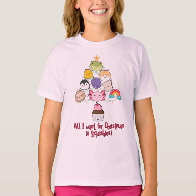 Allt jag vill ha är Squishies Julafton Träd T Shirt (Framsida)
