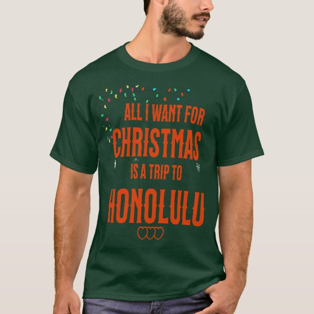 ALLT JAG VILL HA FÖR CHRISTMAS ÄR EN RESA TILL HON T SHIRT (Framsida)