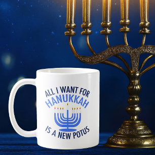Allt jag vill ha för Hanukkah är en ny president Kaffemugg