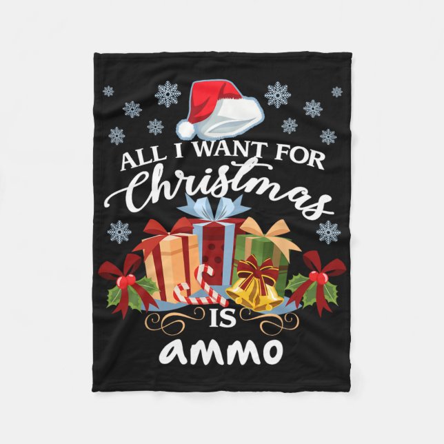Allt jag vill ha i jul är Ammo Fleecefilt (Framsidan)