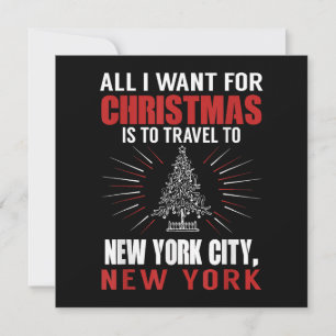 Allt jag vill ha i jul är att resa till New York C Inbjudningar