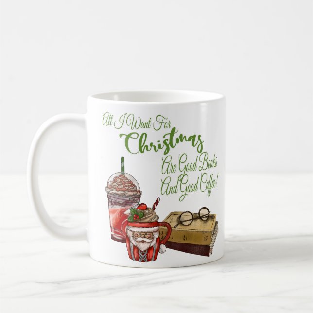 Allt jag vill ha i jul är Bra Bokar Kaffemugg (Vänster)