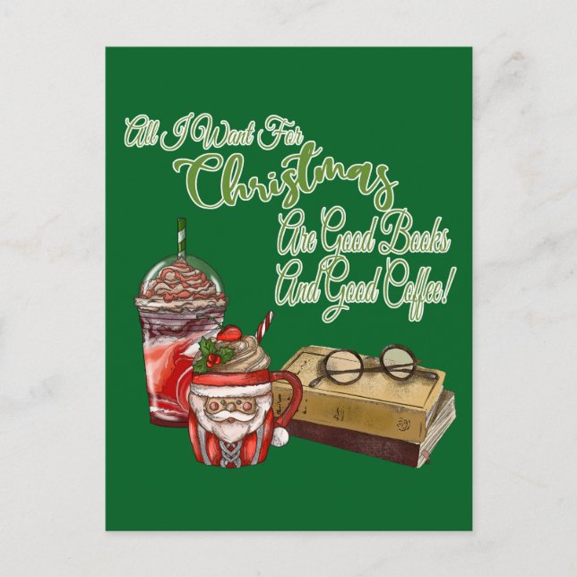 Allt jag vill ha i jul är Bra Bokar Vykort (Framsida)