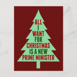 Allt jag vill ha i jul är en ny premiärminister vykort