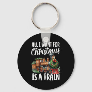 Allt jag vill ha i jul är ett ånglokomotiv nyckelring