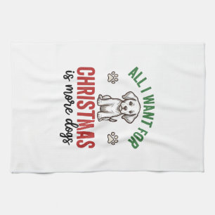 Allt jag vill ha i jul är fler hundar Vintage Desi Kökshandduk