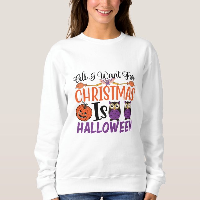 Allt jag vill ha i jul är Halloween T Shirt (Framsida)