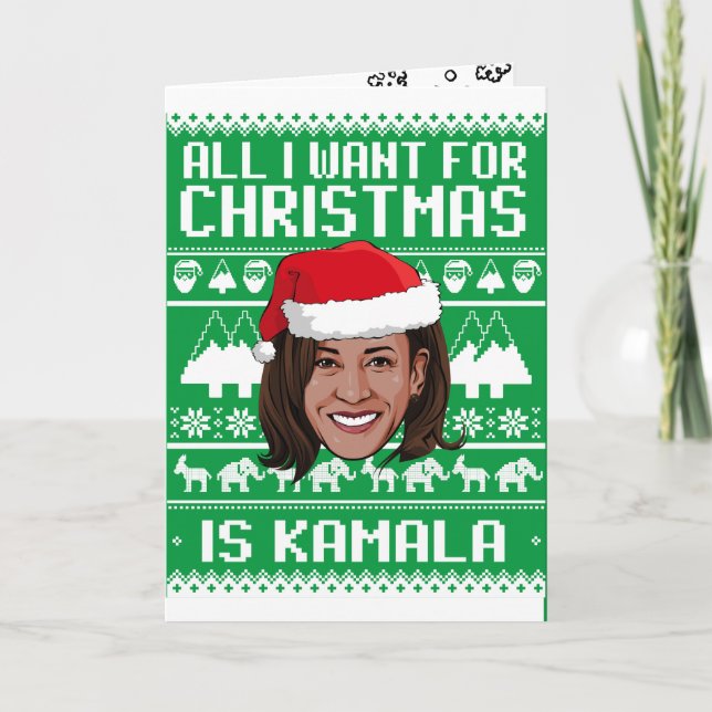 Allt jag vill ha i jul är Kamala Kort (Framsida)
