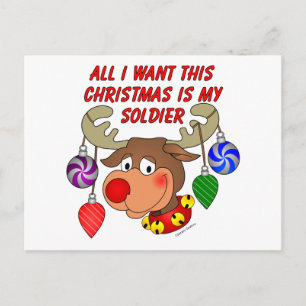 Allt jag vill ha i jul är min soldat helg vykort