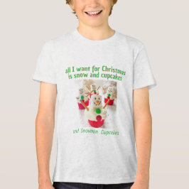 Allt jag vill ha i jul är Snögubbe Muffinsar T Shirt