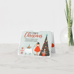 Allt jag vill ha i jul Familj- och Hugs-Helgdag Kort