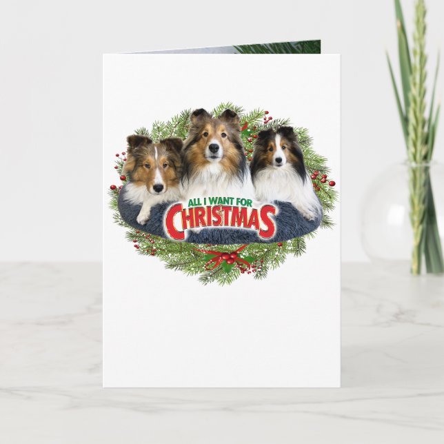 "Allt jag vill ha i Julafton"-julkort Helgkort (Framsida)