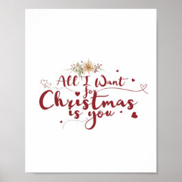 Allt jag vill ha i julklapp är att du Poster