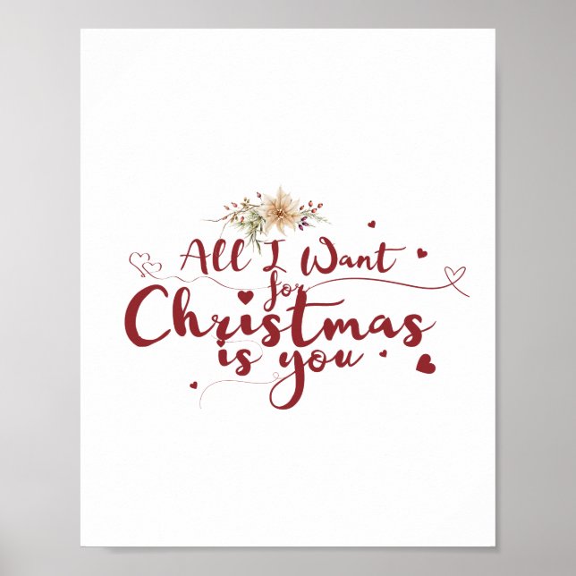 Allt jag vill ha i julklapp är att du Poster (Framsidan)