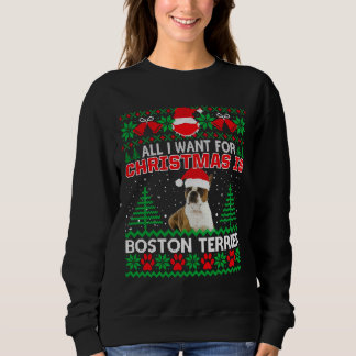 Allt jag vill ha i julklapp är Boston Terrier Roli T Shirt