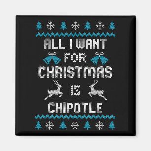 Allt jag vill ha i julklapp är Chipotle Älskare Ug Magnet