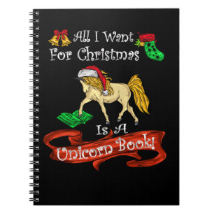 Allt jag vill ha i julklapp är en Bok i Unicorn Anteckningsbok