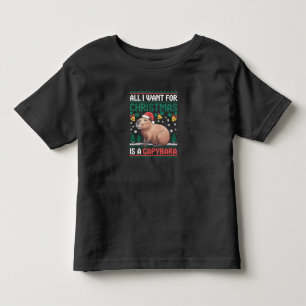 Allt jag vill ha i julklapp är en capybara-djurgåv t shirt