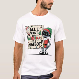 🤖 allt jag vill ha i julklapp är en Chatbot Funny T Shirt