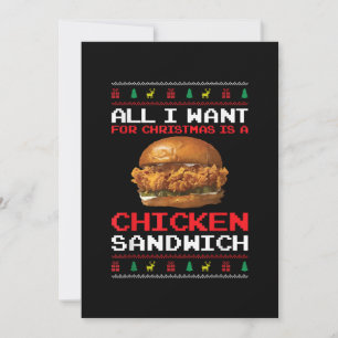 Allt jag vill ha i julklapp är en Roligt i Chicken Inbjudningar