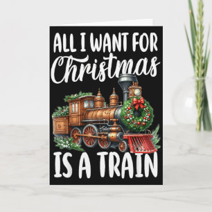 Allt jag vill ha i julklapp är ett ånglokomotiv kort