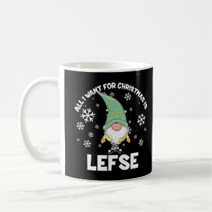 Allt jag vill ha i julklapp är Lefse-julfonen Kaffemugg