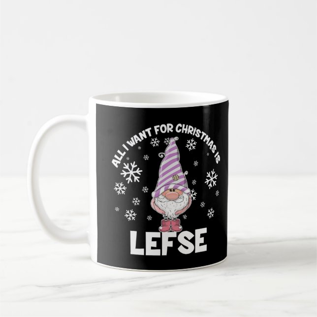 Allt jag vill ha i julklapp är Lefse-julfonen Kaffemugg (Vänster)