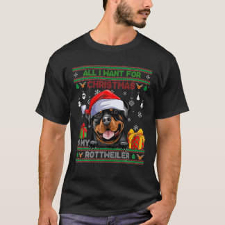 Allt jag vill ha i julklapp är min lilla rottweile t shirt