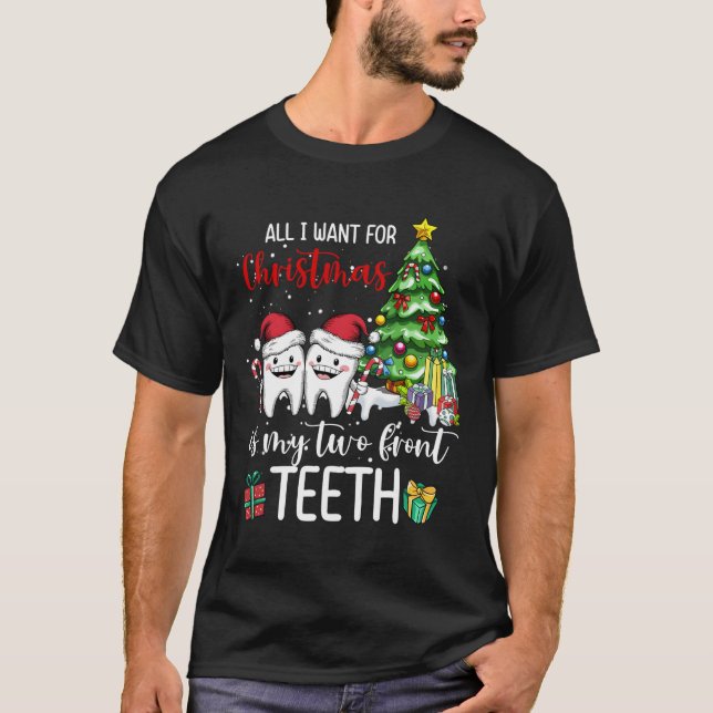 Allt jag vill ha i julklapp är min tvåtonåring t shirt (Framsida)
