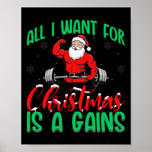 Allt jag vill ha i julklapp är resultat Bodybuildi Poster