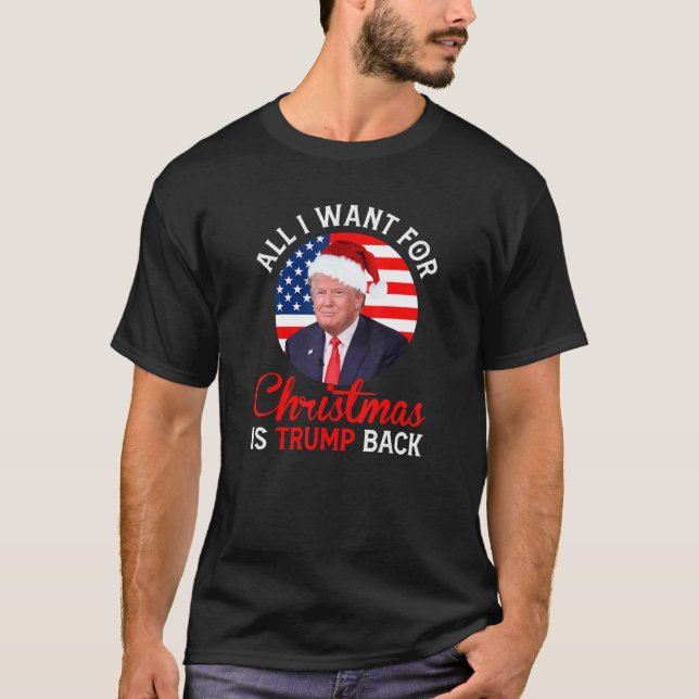 Allt jag vill ha i julklapp är trumpigt tillbaka o t shirt (Framsida)