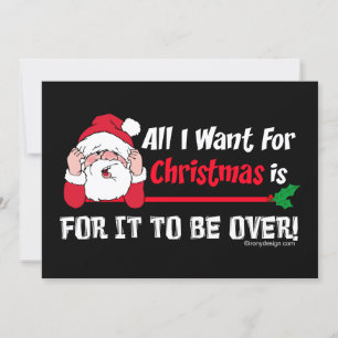 Allt jag vill ha i julklapp Bah Humbug Funny Black Julkort