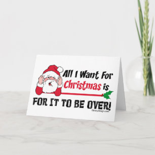 Allt jag vill ha i julklapp Bah Humbug Humor Helgkort
