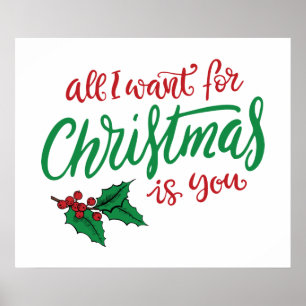 Allt jag vill ha i julklapp poster