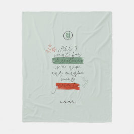 Allt jag vill ha i jultomten Blanket Fleecefilt