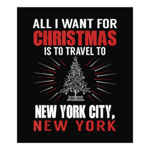 Allt jag vill ha på julresan till New York City N Fototryck