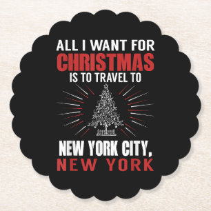 Allt jag vill ha på julresan till New York City N Underlägg Papper